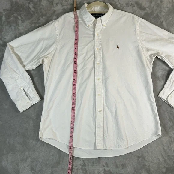 Vintage polo Ralph Lauren white embroidered logo button down shirt - Picture 6 of 11